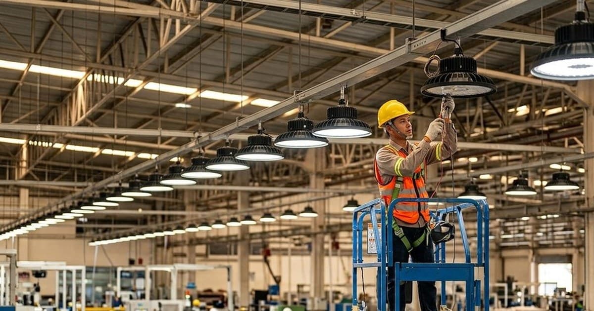 โคมไฟ LED High Bay ในโรงงานอุตสาหกรรม — เปรียบเทียบกับ Metal Halide HID